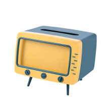 (Blue) Creative TV Tissue Box Home Kitchen Tissue Storage Box Living Room Decor Gift ar Sofa Hotel Decorative Paper Container Tissue Box