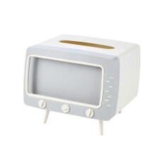 (White) Creative TV Tissue Box Home Kitchen Tissue Storage Box Living Room Decor Gift ar Sofa Hotel Decorative Paper Container Tissue Box