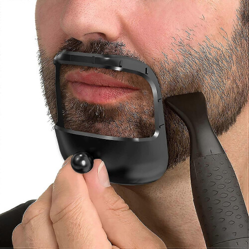 (Black) Beard Shaper Goatee Mustache Grooming Tool 2