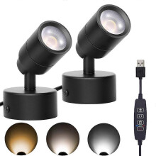 2 Pack LED Spot Lights Indoor, 3W Up Lights Indoor Floor Spotlight,3000K Uplights Indoor Accent Lig