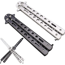 Metal Butterfly Knife Trainer, Rustfrit Stål Øvelsesværktøj Til Sikker Træning, Holdbar Kvalitet Og Perfekt Balance, Uslebet Blad Til Risikofri S
