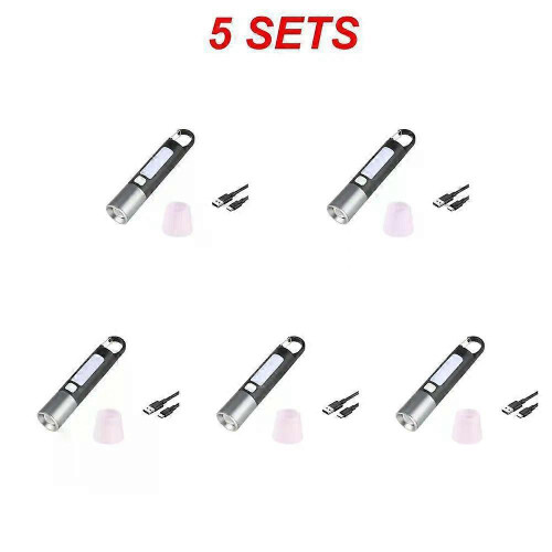 (A3, Style A 5sets) 1/3/5SETS Lighting Flashlight Camping Outdoor Multifunction Work Glare Lighting Flashlight Set Charge Illumination