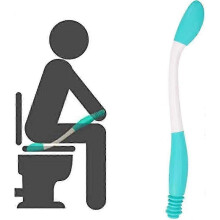 Toilet Paper Aid Wiper Toilet Tissue Aids Tool Long Handle Reach Comfort Bottom Wiper Self Assist Wiping Toilet Aid for Pregnant Elderly Disabled