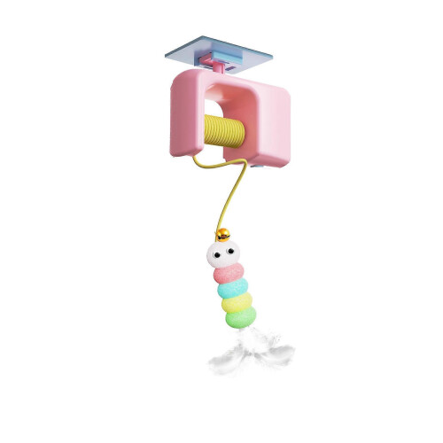 (Pink) Celery Pets Autobounce USB-C Ceiling Cat Teaser, Meowvo Ceiling Cat Teaser