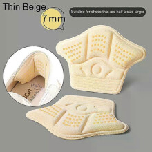 (S-beige) Heel Protector for Shoes Heel Stickers Inserts Insoles Patch Anti Pain Sneakers Heel Pads Pain Relief Feet Pad Shoe Size Reducer
