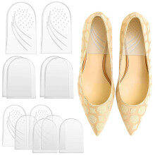 Transparent Heel Wedge Gel Pads for Shoe Use 6Pairs Inserts