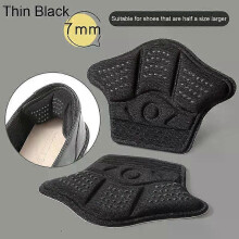 (S-black) Heel Protector for Shoes Heel Stickers Inserts Insoles Patch Anti Pain Sneakers Heel Pads Pain Relief Feet Pad Shoe Size Reducer