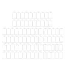 80Pcs Wedding Blank Arched Acrylic Place Cards Clear Wedding Reserved Seating Signs for Table Setting Numbers