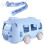 (Blue) Portable Water Cup in Bus Shape with Strap 16.9 Oz, Infinitne Water Cup 500ml 1