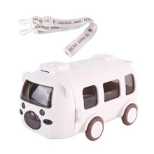 (White) Portable Water Cup in Bus Shape with Strap 16.9 Oz, Infinitne Water Cup 500ml