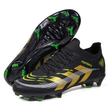 (Black gold nails, 44) Neue C Ronaldos Low-Top Seamless Flying Woven AG Long Nail Broken Nail Teenager-Fußballschuhe