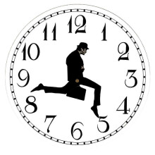 (White) Walks Clock, Silly Walk Wall Clock, A Interesting Wall Clock for Bedroom Kitchen Living Room