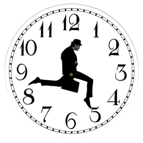 (White) Walks Clock, Silly Walk Wall Clock, A Interesting Wall Clock for Bedroom Kitchen Living Room