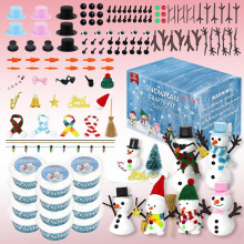 (12 pieces of clay snowman DIY set) Outdoor Tools Weihnachten Countdown Blind Box Amazon Weihnachtsbaum Block Angeln Geschenke
