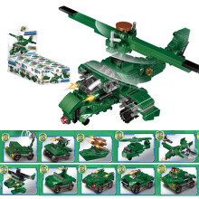 (Combined helicopter) Kompatibel mit Lego-Bausteinen, Spielzeug und kleinen Boxen, zusammengesetzt aus kleinen Partikeln