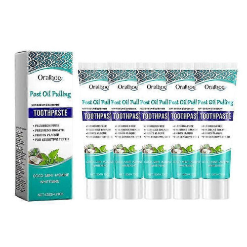 Post Oil Pulling Toothpaste, Coco-Mint Jasmine Whitening Toothpaste, Fresh Breath & Brightens Teeth & Protects Enamel