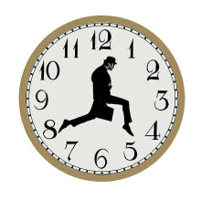 (Coffee) Walks Clock, Silly Walk Wall Clock, A Interesting Wall Clock for Bedroom Kitchen Living Room