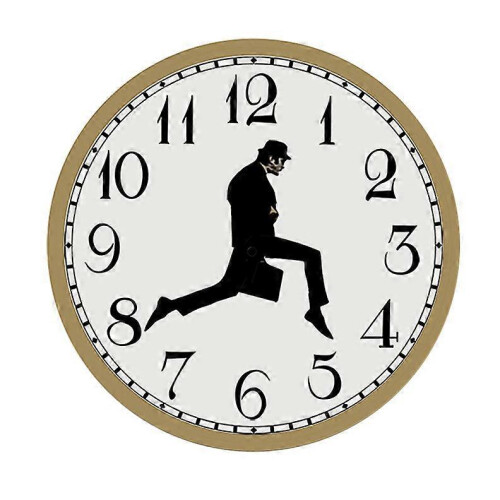(Coffee) Walks Clock, Silly Walk Wall Clock, A Interesting Wall Clock for Bedroom Kitchen Living Room