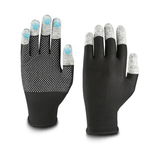 1 Pair Extended Wrist Touch Screens Gloves with Grip-Black 2