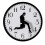 (Black) Walks Clock, Silly Walk Wall Clock, A Interesting Wall Clock for Bedroom Kitchen Living Room 1