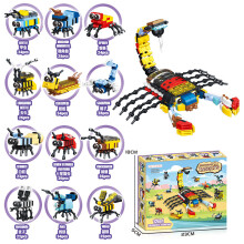 (K) Kinder-Kombination, Tyrannosaurus Rex, Insektenjunge, Dinosaurierwelt, kompatible Lego-Bausteine mit kleinen Partikeln