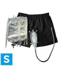 (S) 1 Set Incontinence Underwear with Urine Collector Bags Anti-leak Incontinence Men Underwear