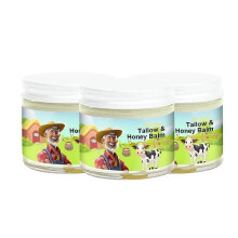 (3PCS) 1-5x Grass Fed Tallow Balm with Honey Deep Hydration Natural Face Moisturizer for Sensitive Skin 2026