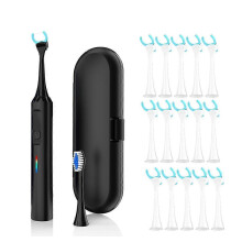 (Black) Electric Flosser 50 Replacement Heads - Vibration Flosser, Rechargeable, Tongue Scraper/Cleaner, Power Flosser Black