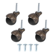 4 Pack 2 Inch Ball Caster Stem Caster Wheel with Sockets,vintage Antique Swivel Caster for Furniture