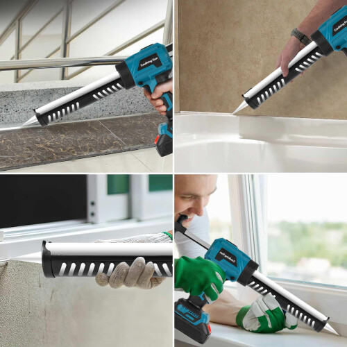 Sealant Guns With Efficient Motor Ergonomic Grip For DIY &-Red 2