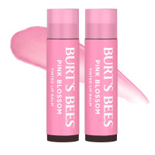 Burt's Bees Lip Tint Balm, Mothers Day Gifts, with Long Lasting 2 in 1 Duo Tinted Balm Formula,  (Pink Blossom) (2-Pack)