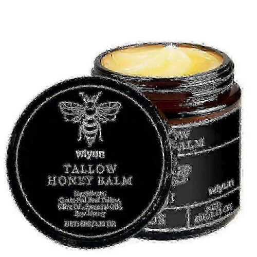 (2pcs) Organic Grass-Fed Beef Tallow Balm with Raw Honey A