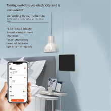 Tuya Smart Switch Wifi and Rf Radio Frequency Smart Switch Zero Fire Line 2 Switch Black