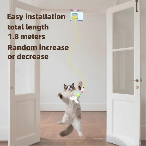 (Pink) Celery Pets Autobounce USB-C Ceiling Cat Teaser, Meowvo Ceiling Cat Teaser 2