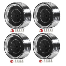 4Pcs/Set 1.9 Inch Metal Retro Mirror Wheel Hub for SCX10 -4 RC Car Modification Accessories Universal Black A