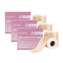 (3PCS) 1-3x Collagen Scar Tape For Face, Losveo Silicone Scar Sheets For Face Wrinkles, Anti-Aging Roll,Collagen Scar Tape For Face 4x150cm
