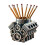 (A) Pen Holder with V8 Engine Unique Desk Organizer Pen Pencil Table trim designed 2