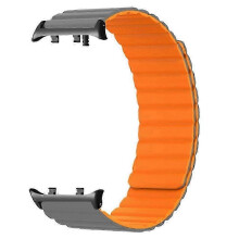 (Grey Orange) For Huawei Watch D2 Silicone Watch Band Magnetic Replacement Strap,zxl
