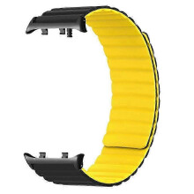 (Black   Yellow) For Huawei Watch D2 Silicone Watch Band Magnetic Replacement Strap,zxl