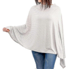 (WHITE) Nursing Cover for Breastfeeding 360 Degree Privacy Soft Breathable Fabric,zxl