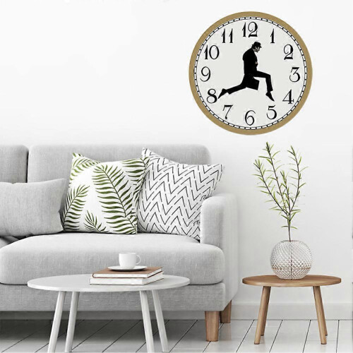 (Black) Walks Clock, Silly Walk Wall Clock, A Interesting Wall Clock for Bedroom Kitchen Living Room 2