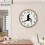 (Black) Walks Clock, Silly Walk Wall Clock, A Interesting Wall Clock for Bedroom Kitchen Living Room 5