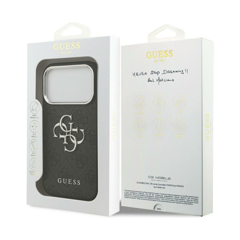 Guess Big 4G Classic Logo Case For Iphone 17 Pro Max 6.9" Black - Guhcp17xp4g4smck