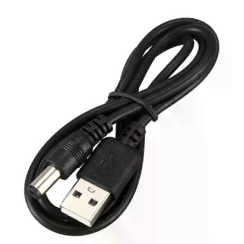 USB Cable 55mm / 21mm 5V DC Barrel Power Cable (Black 75cm),zxl