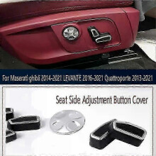 Car Seat Side Adjustment Button Cover Trim Parts for Maserati Ghibli 2014- LEVANTE - Quattroporte 2013-,zxl