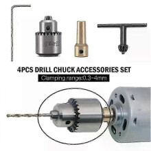 JT0 Motor Drill Chuck Micro Motor Drill Chuck JT0 with Key 03-4mm Adapter Rod Electric Motor Shaft 317mm Mandrino Shaft Sleeve,zxl