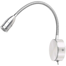 Gooseneck Bed Light, Led Bed And Reading Light with Gooseneck, Wall Mount, 3w, Cold White