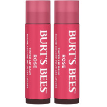 Burt's Bees 100% Natural Tinted Lip Balm, Rose with Shea Butter & Botanical Waxes, 0.15 Oz (Pack of 2)