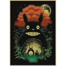 Vintage Retro Paper Anime Poster - Tonari No Totoro Miyazaki - Wall Decor - Vintage Home Decor - Kids Room Decoration