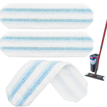 Set of 2 Vileda H2Pro and O-Cedar Compatible Pads - Microfiber Replacement Heads for Spin Mop, 2 Washable and Reusable,zxl